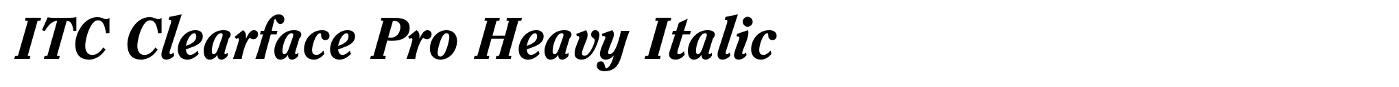 ITC Clearface Pro Heavy Italic image